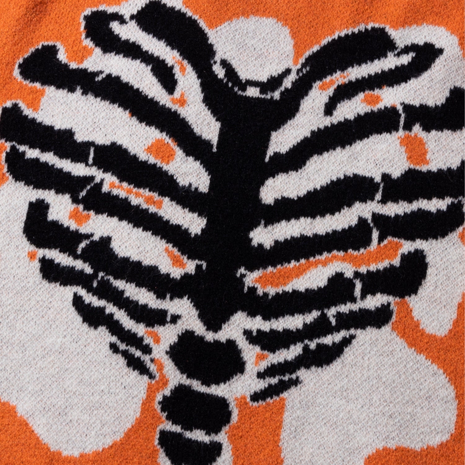 "Heart" Skeleton Pattern Knit Sweater