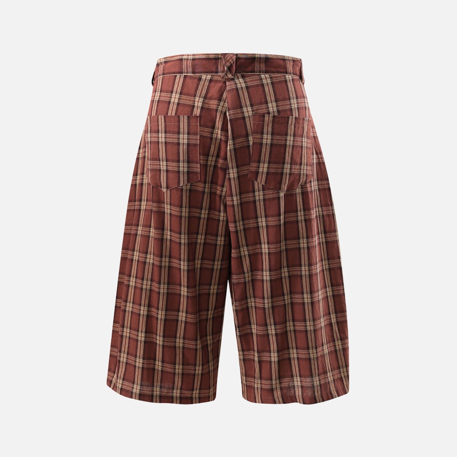 Deconstructed Plaid Cargo Shorts