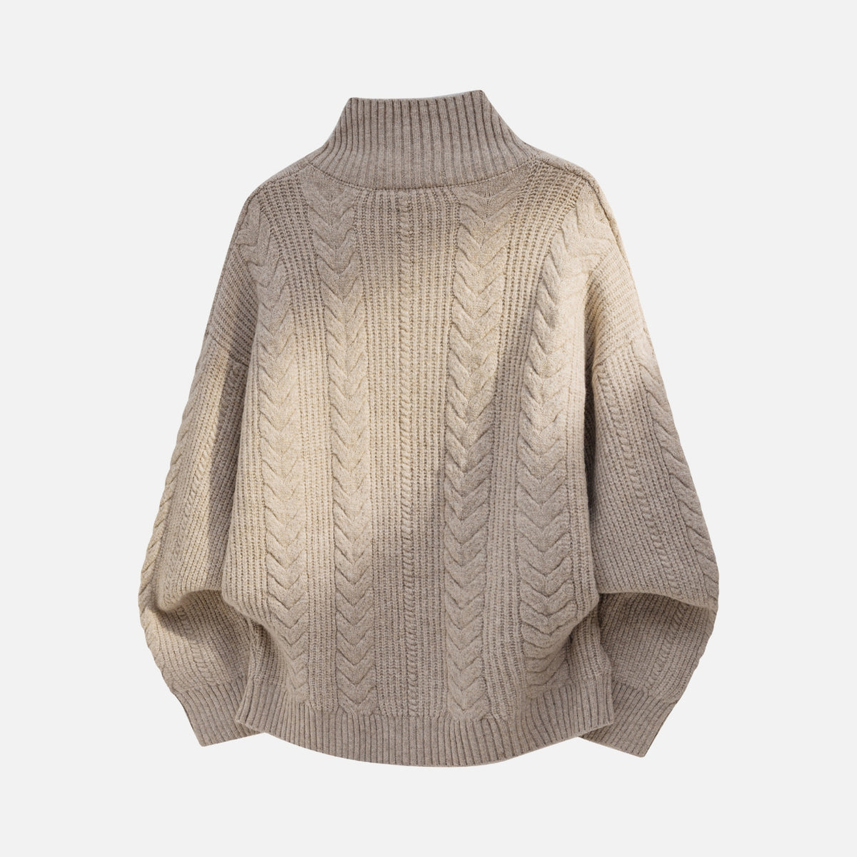 Vintage Cable Knit Zip-Up Sweater