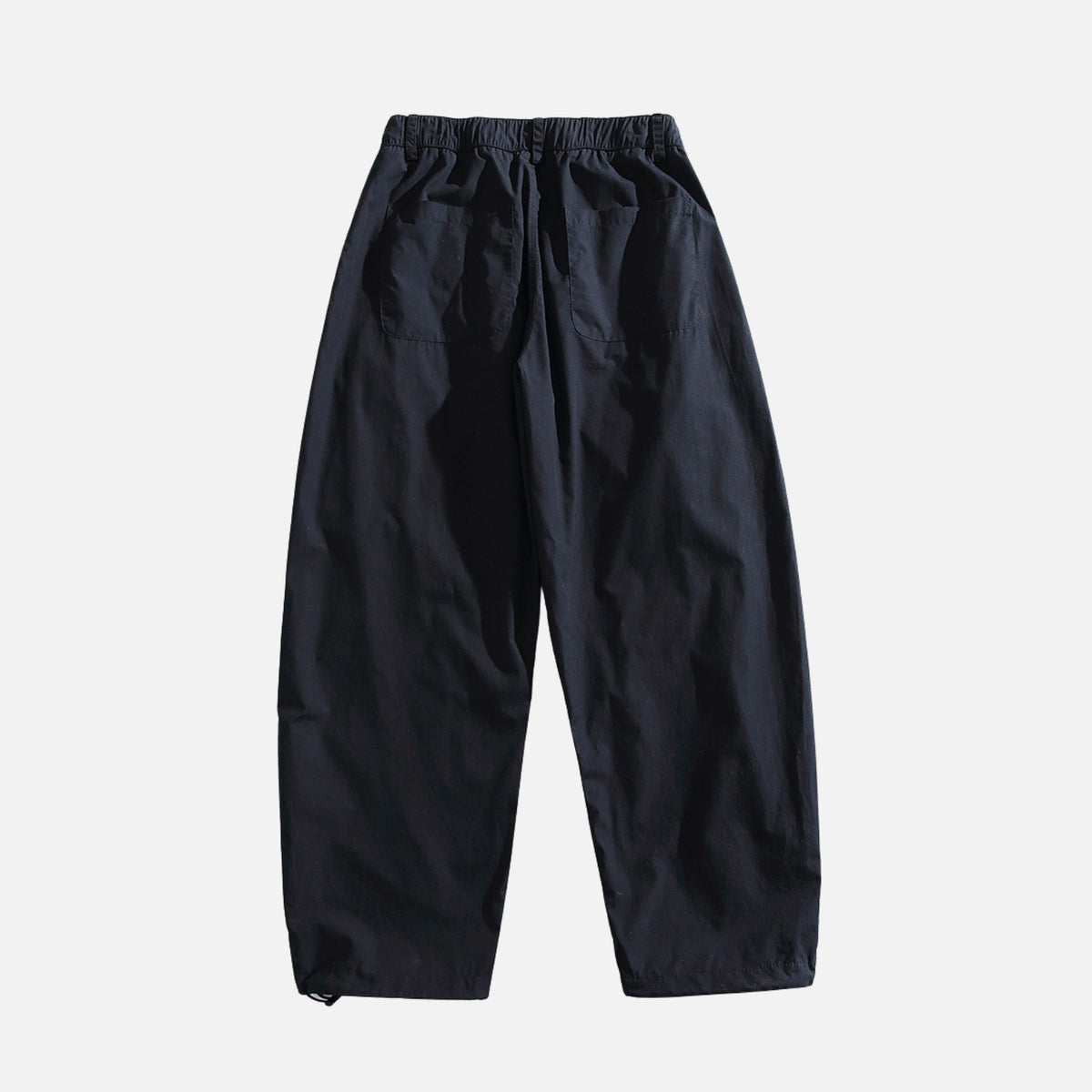 Solid Color Cotton Harem Cargo Pants