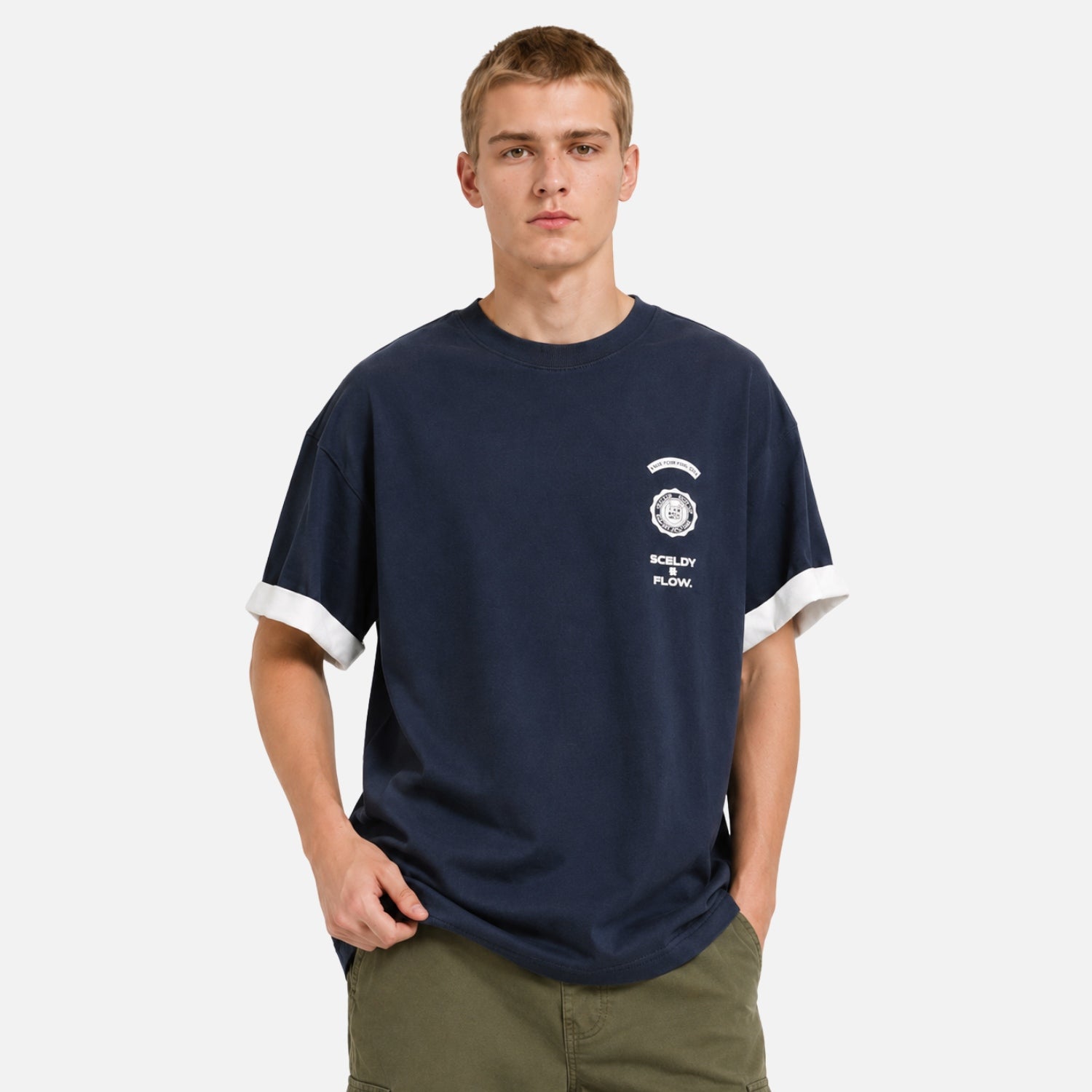 T-Shirt in Lagenoptik