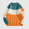Gestreifter Colorblock-Pullover