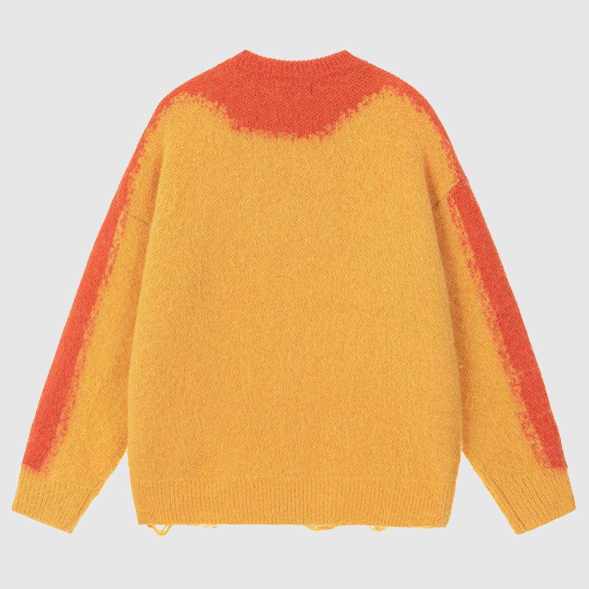 Strickpullover mit Buchstaben-Print