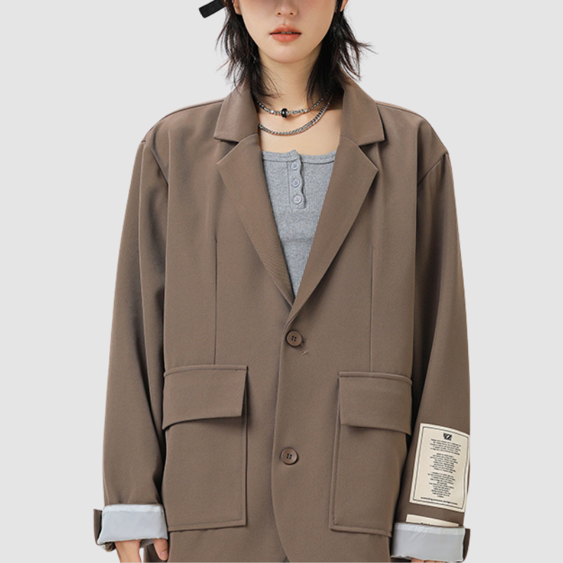 Patch Pockets Casual Blazer
