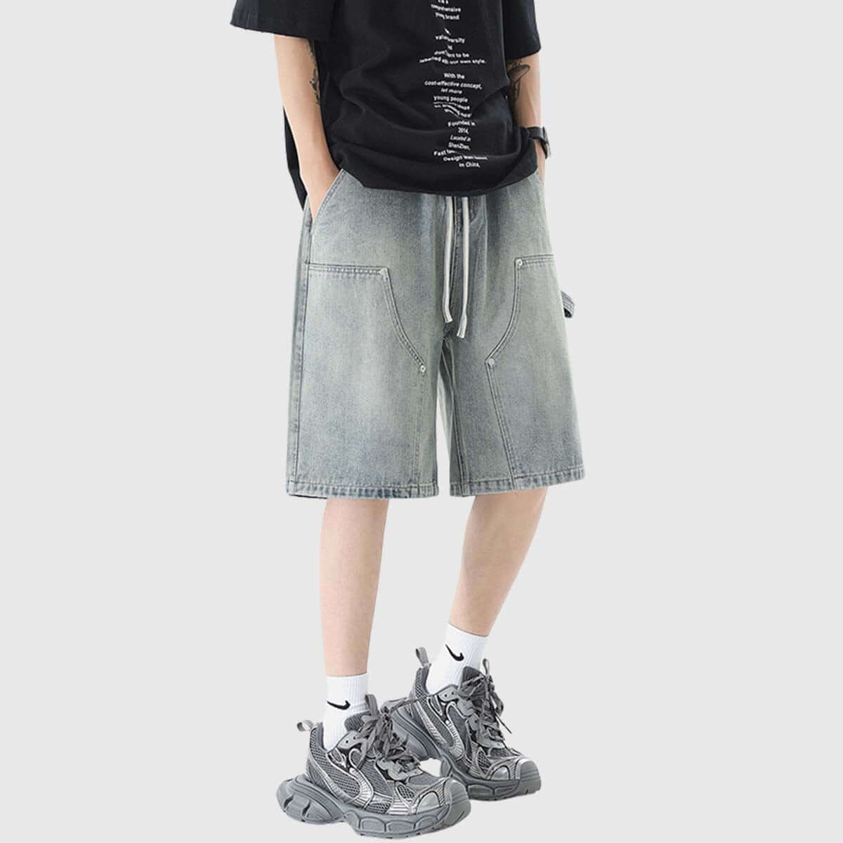 Lässige Cargo-Shorts aus Denim