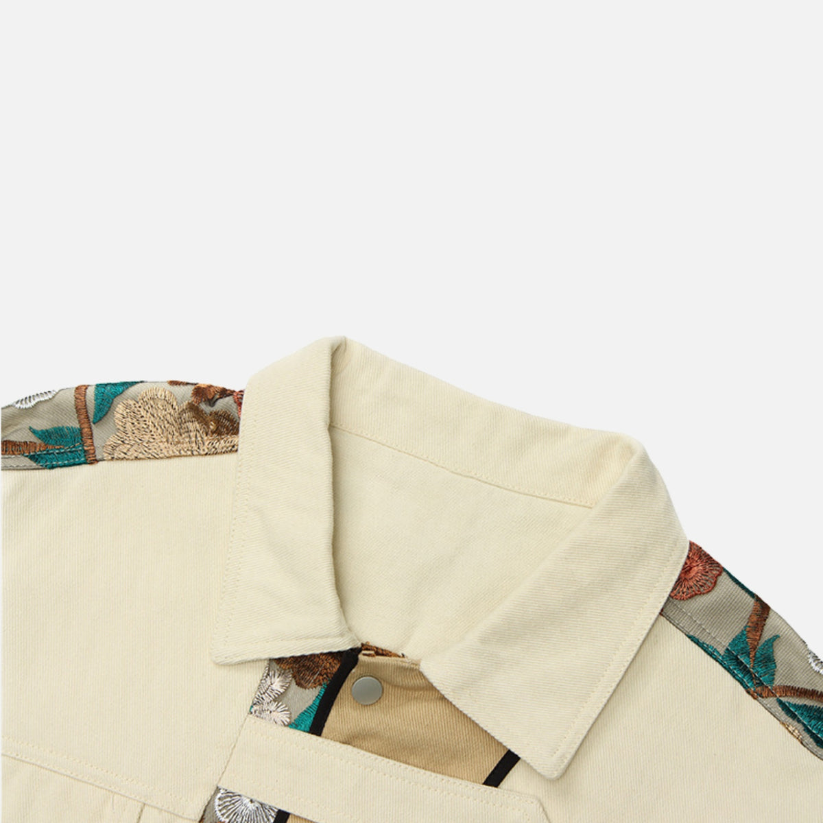 Embroidered Flower Patchwork Jacket