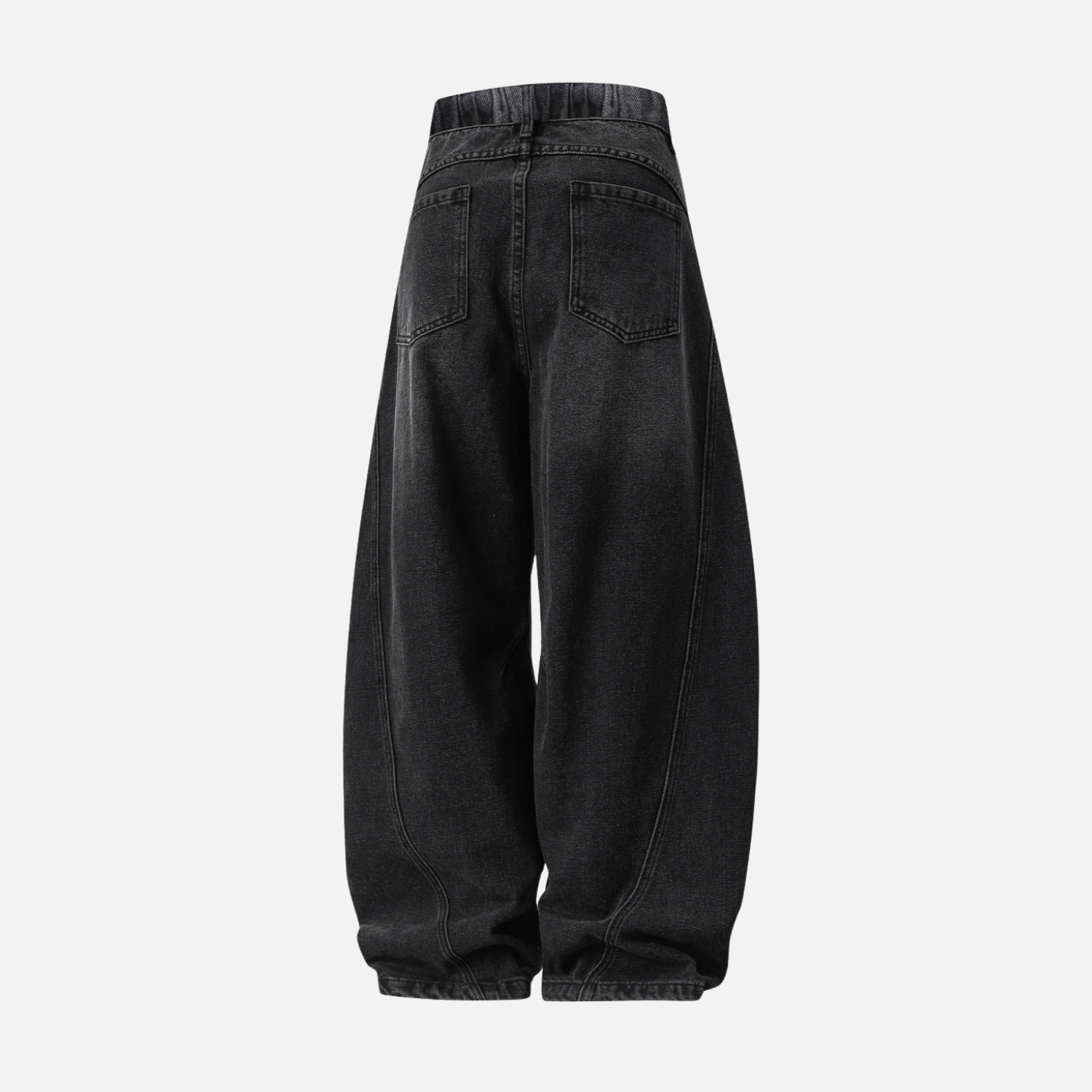 Vintage Washed Panel Baggy Jeans