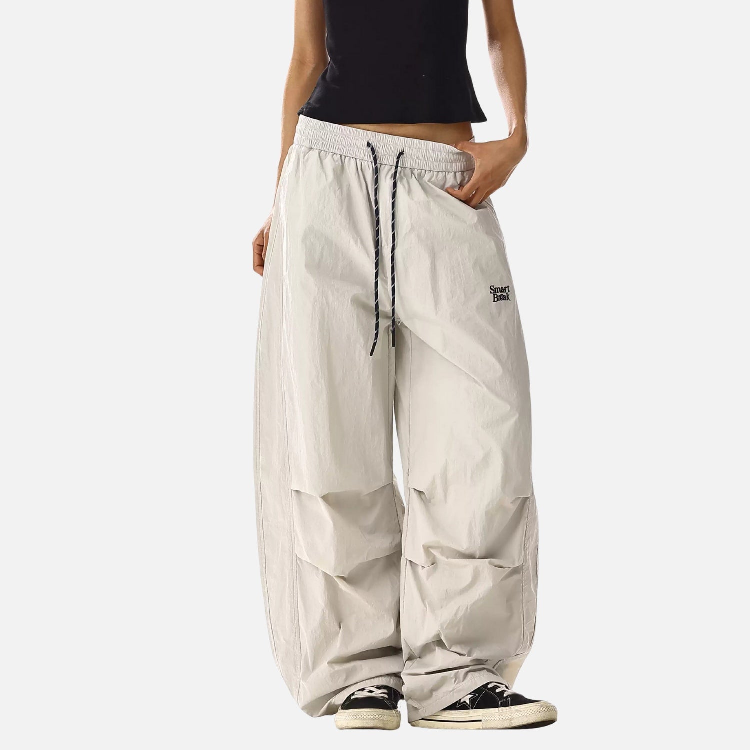 Pleated Paratrooper Baggy Pants