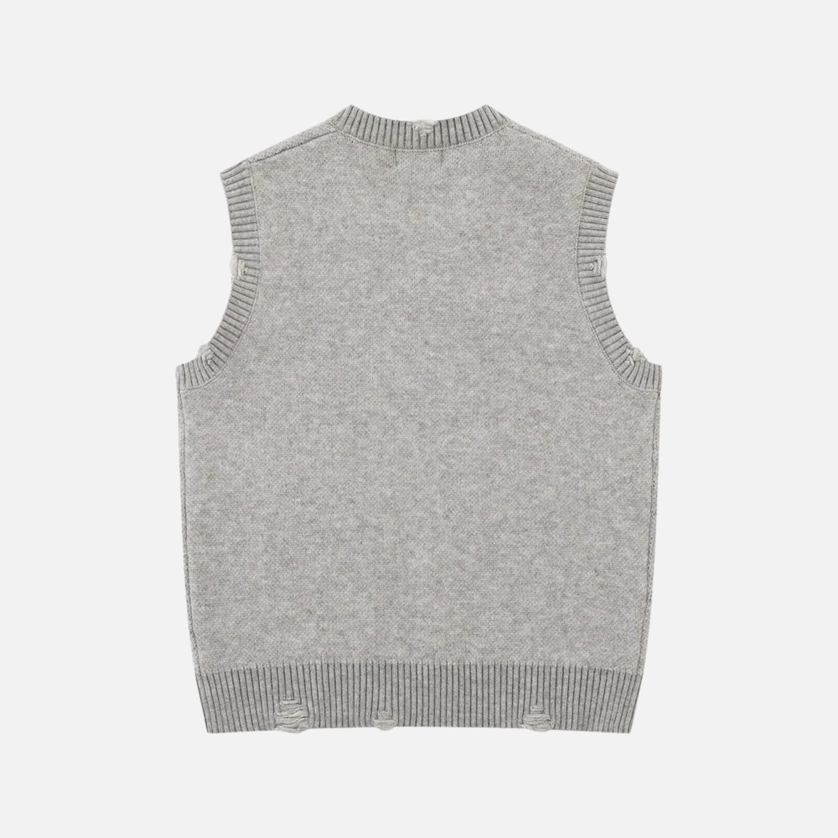 Cartoon Flocked V-Neck Sweater Vest