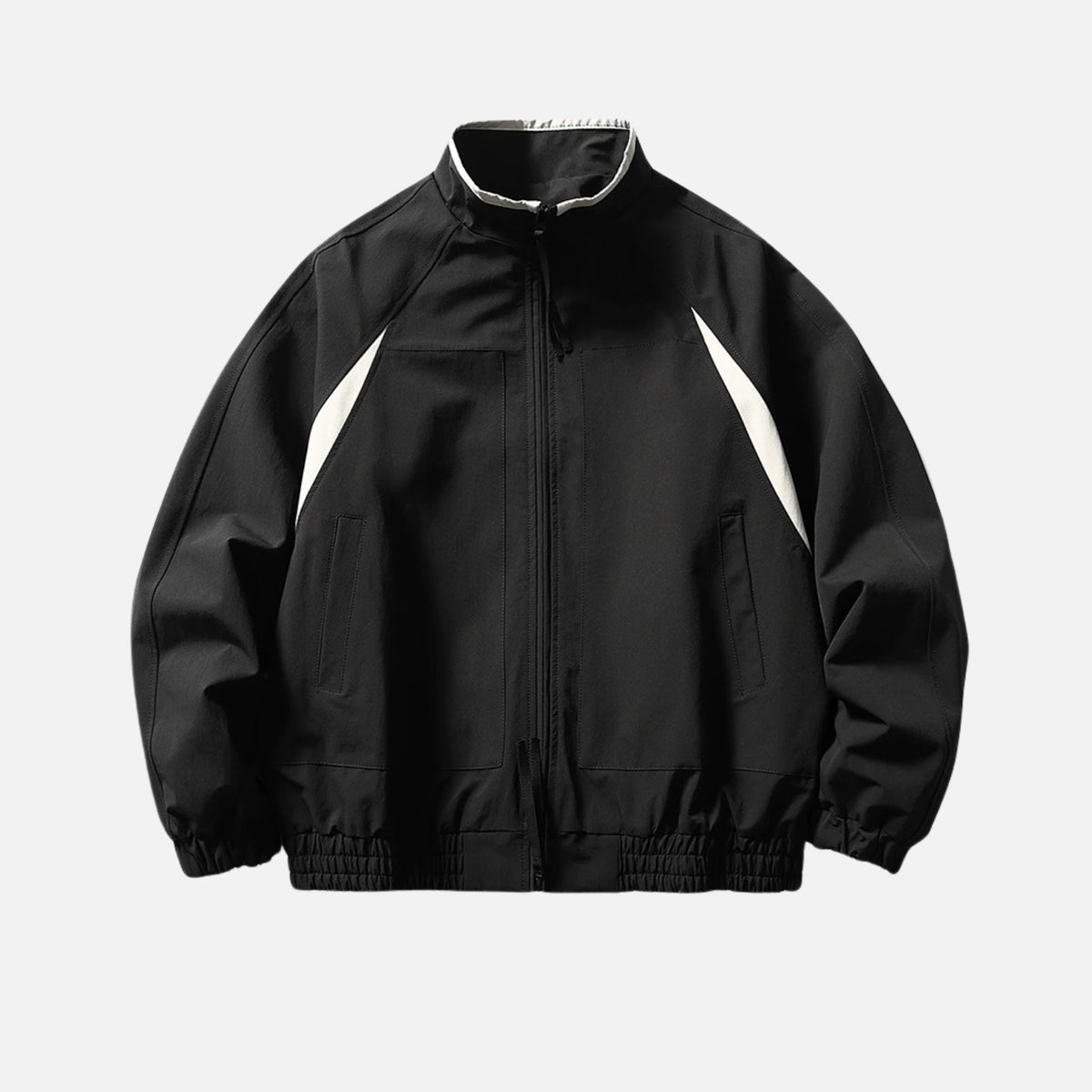 Colorblock Utility Stand Collar Jacket