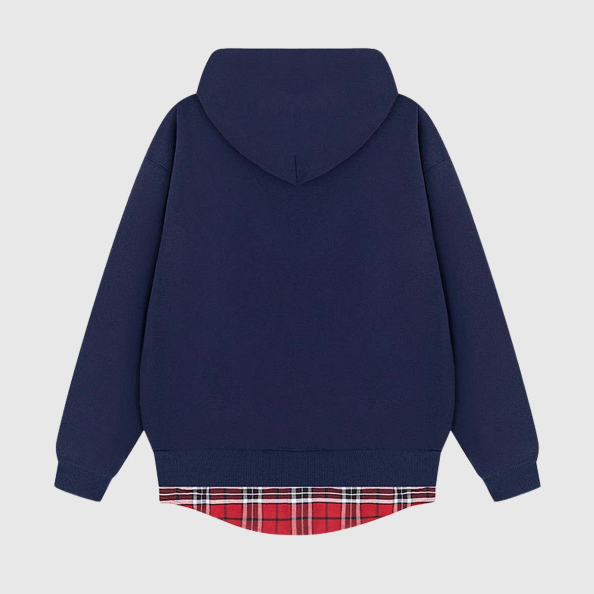 Letter Print Plaid Hoodies