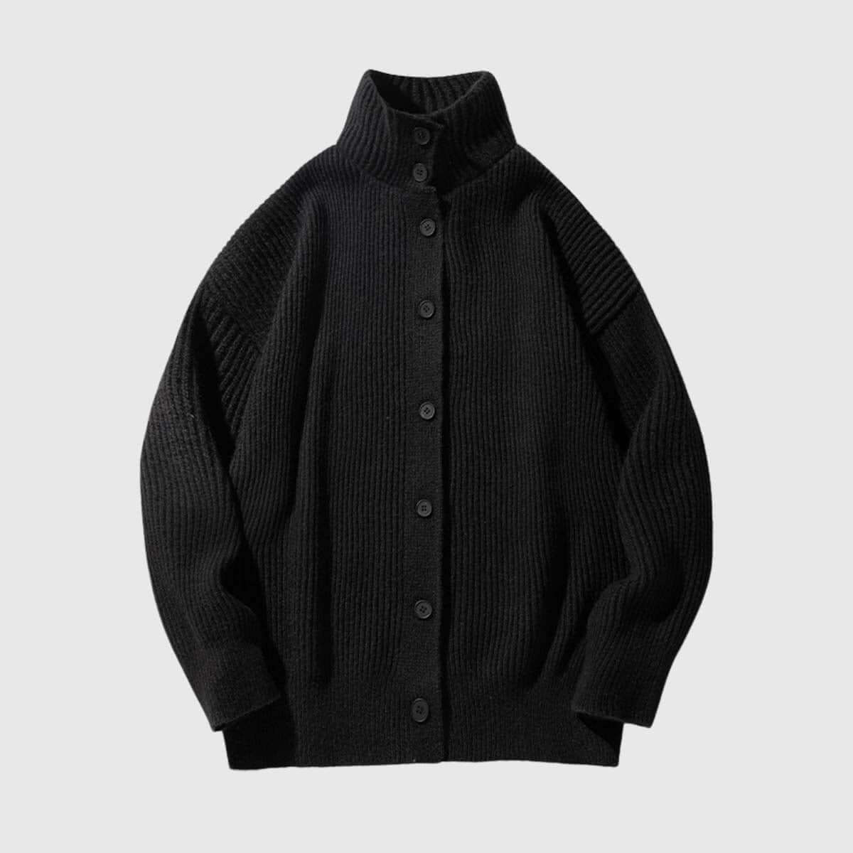 Suéter tipo cárdigan acogedor con botones