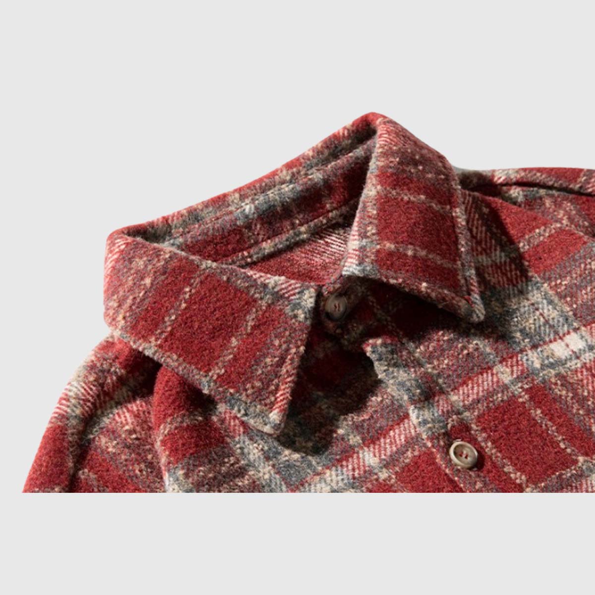 Vintage Plaid Button-Up Flannel Shirt