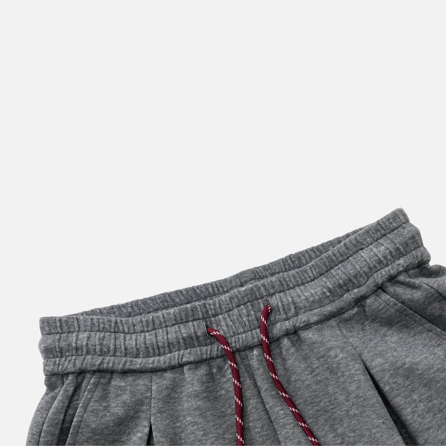Contrast Drawstring Pleated Sweat Shorts