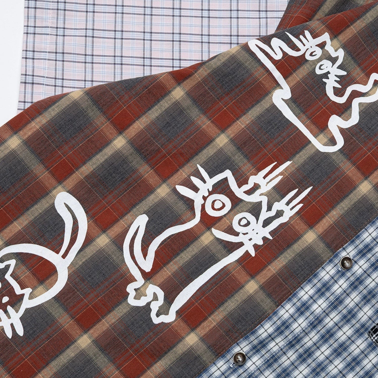 Japanese Vintage Colorblock Cotton Shirt