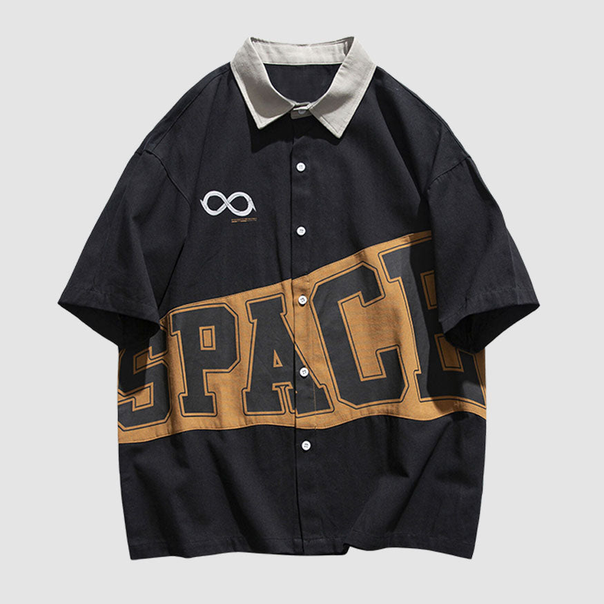 Buchstaben-Patchwork-Hemden