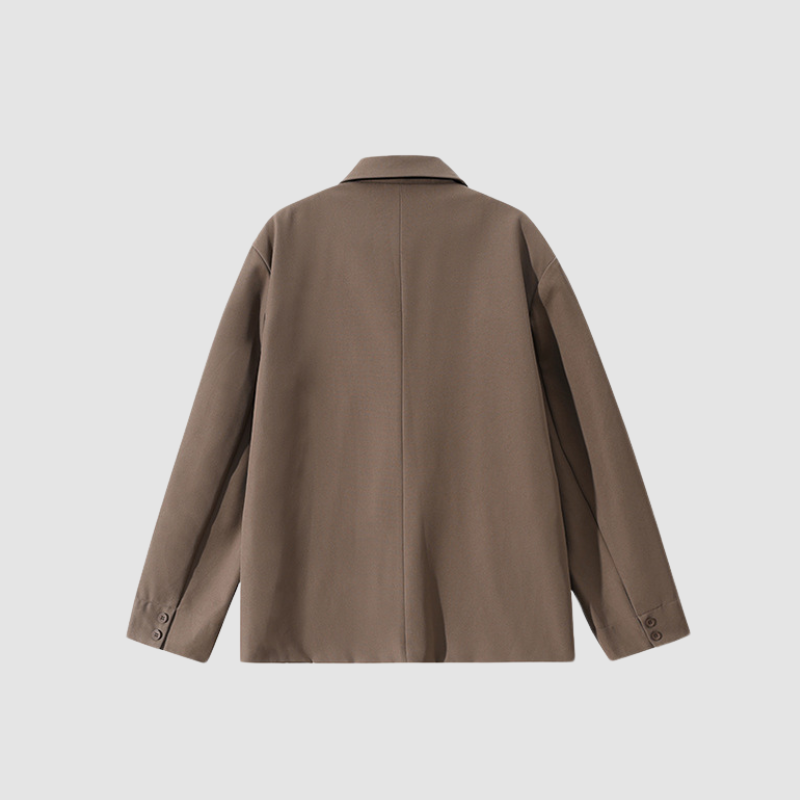 Blazer informal con bolsillos de parche