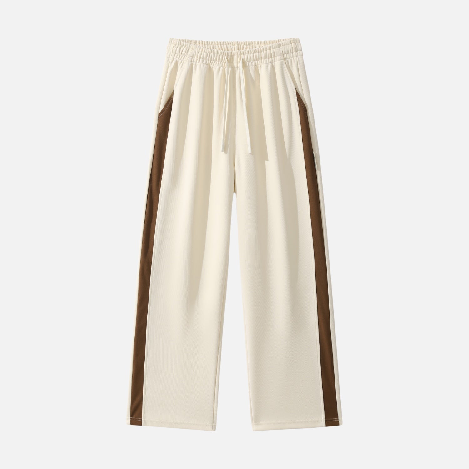 Colorblock Casual Straight-Leg Pants