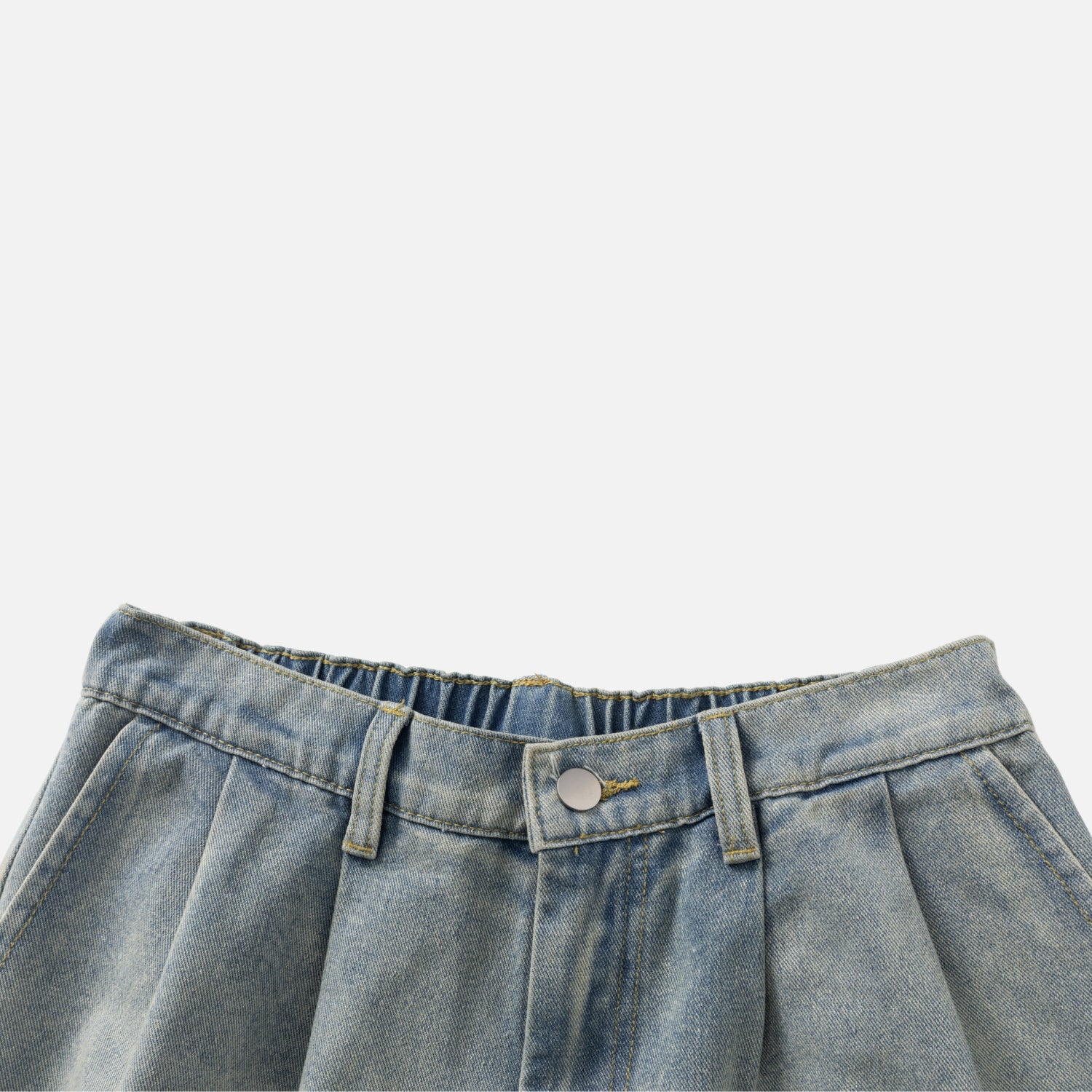 Washed Vintage Pleated Jeans
