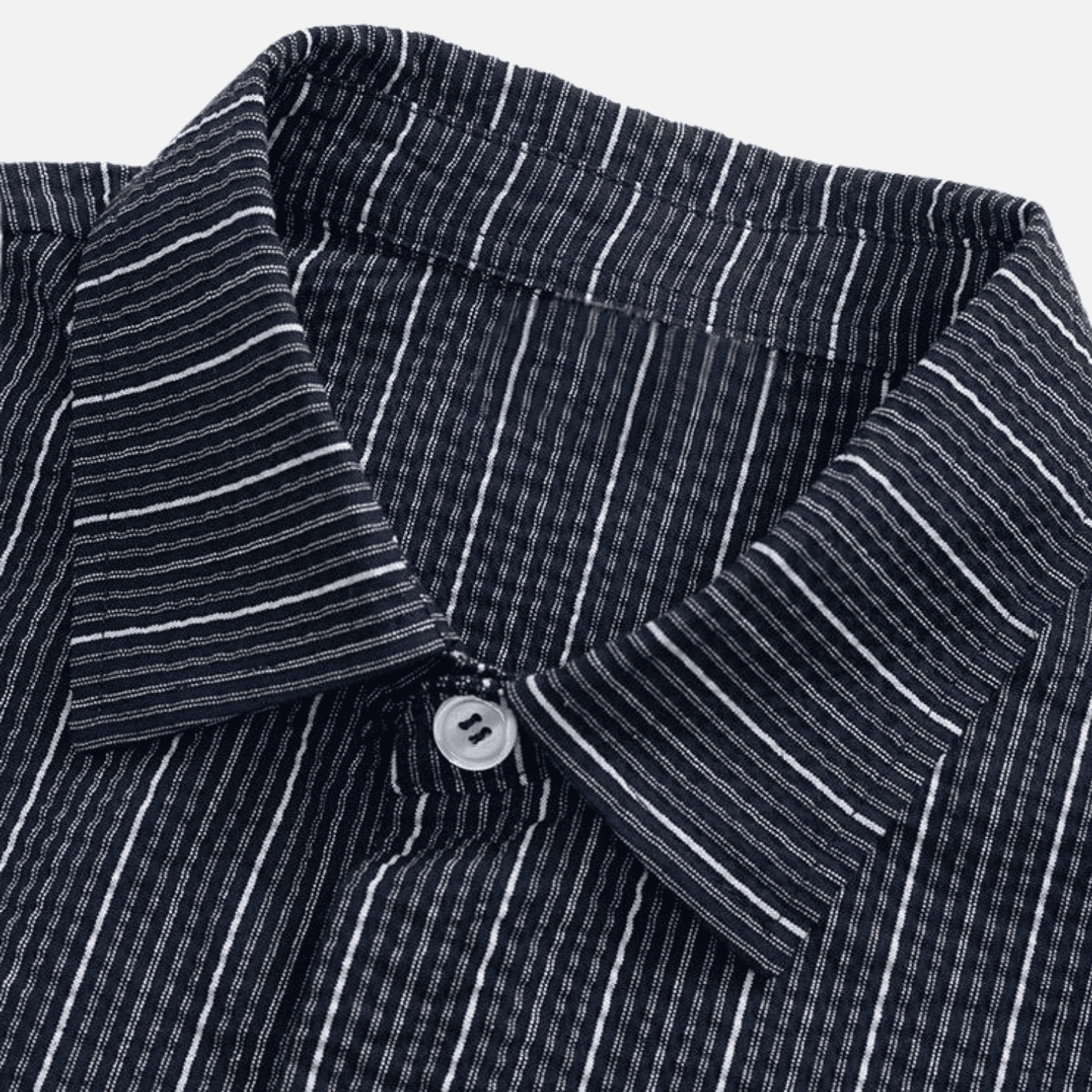 Textured Stripe Short-Sleeve Shirt