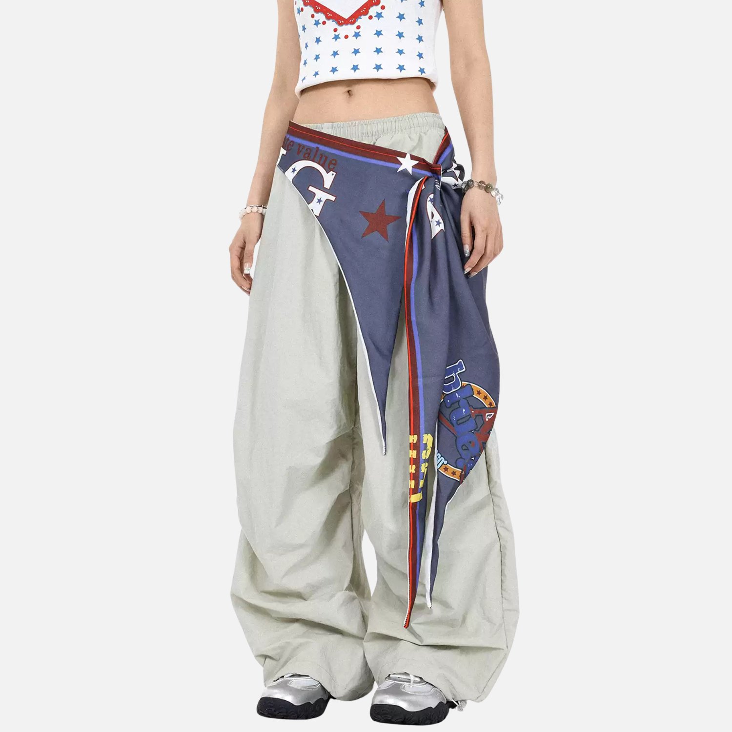 Vintage Paratrooper Wide-Leg Pants