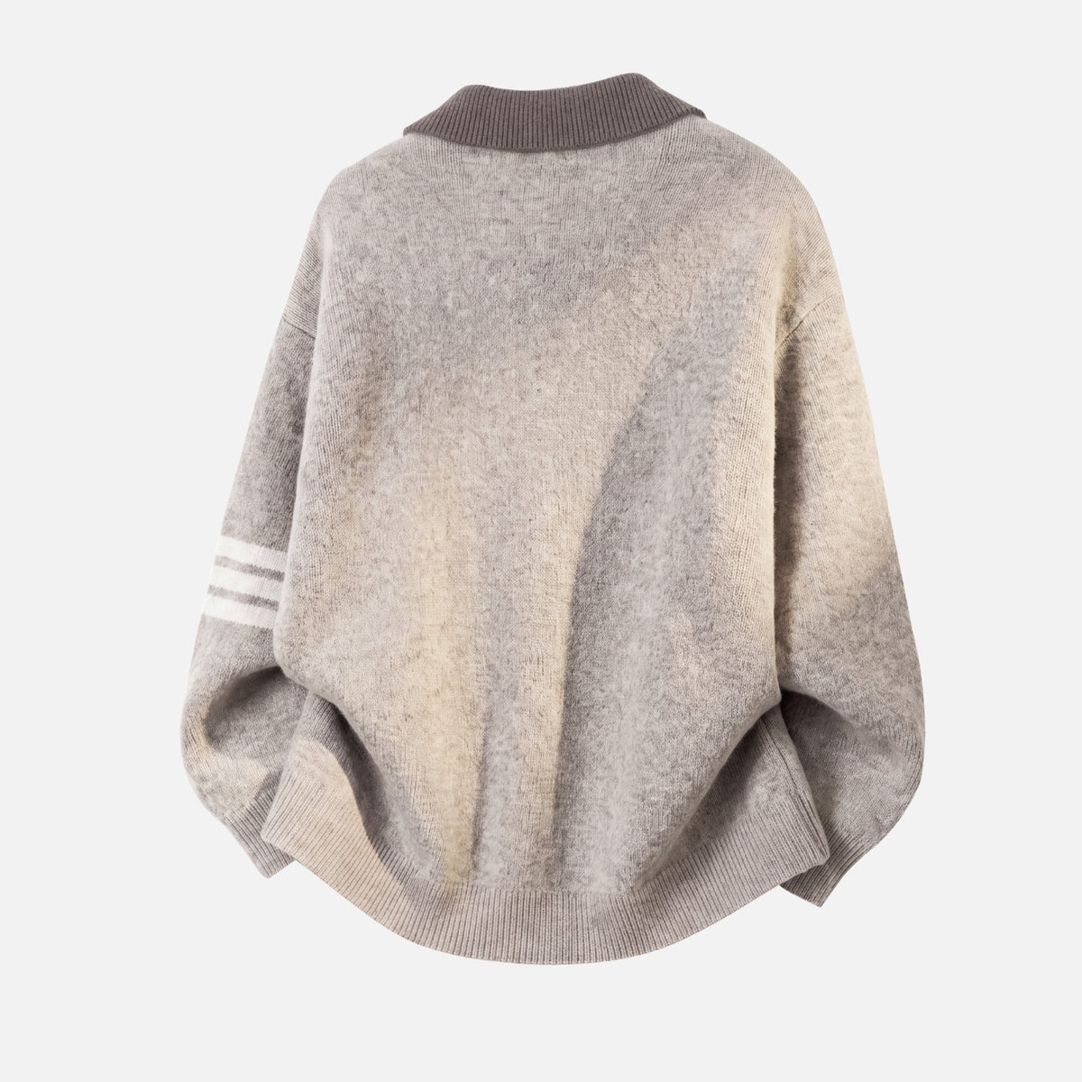 Vintage Old-Money Colorblock Polo Sweater