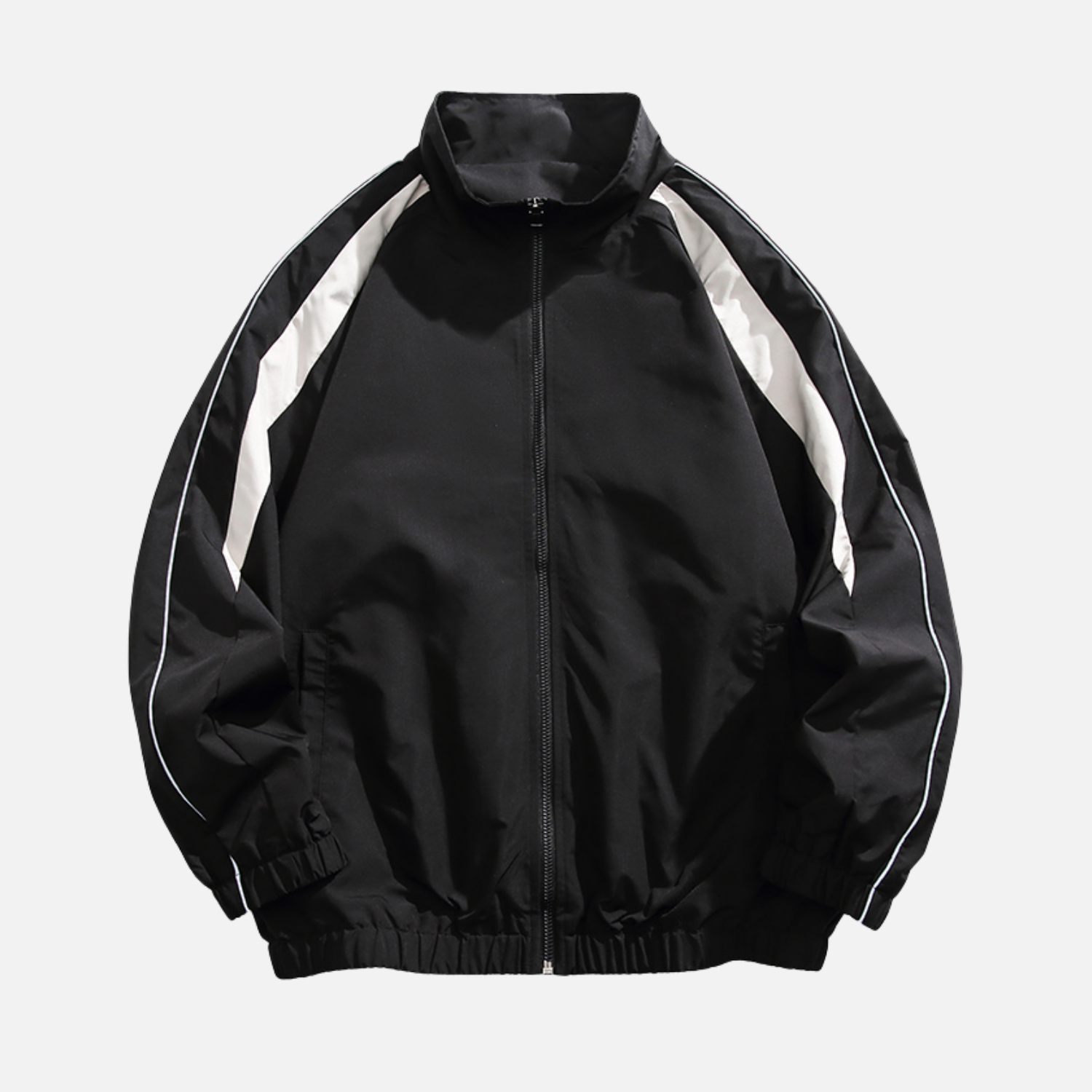 Chaqueta patchwork con cuello alto