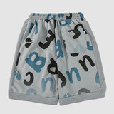 Letter Print Drawstring Sport Shorts