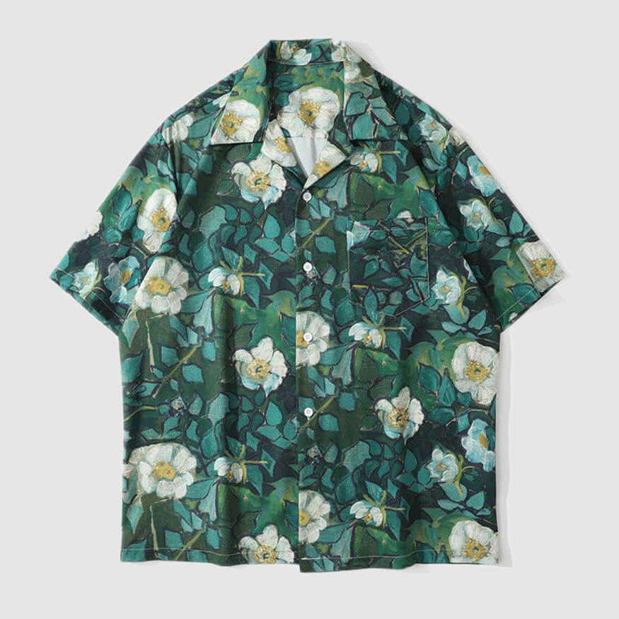 Camicia vintage con stampa floreale