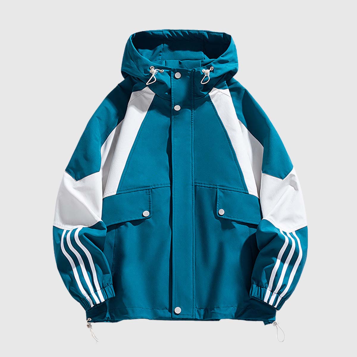 Hooded Color-Block Jacket