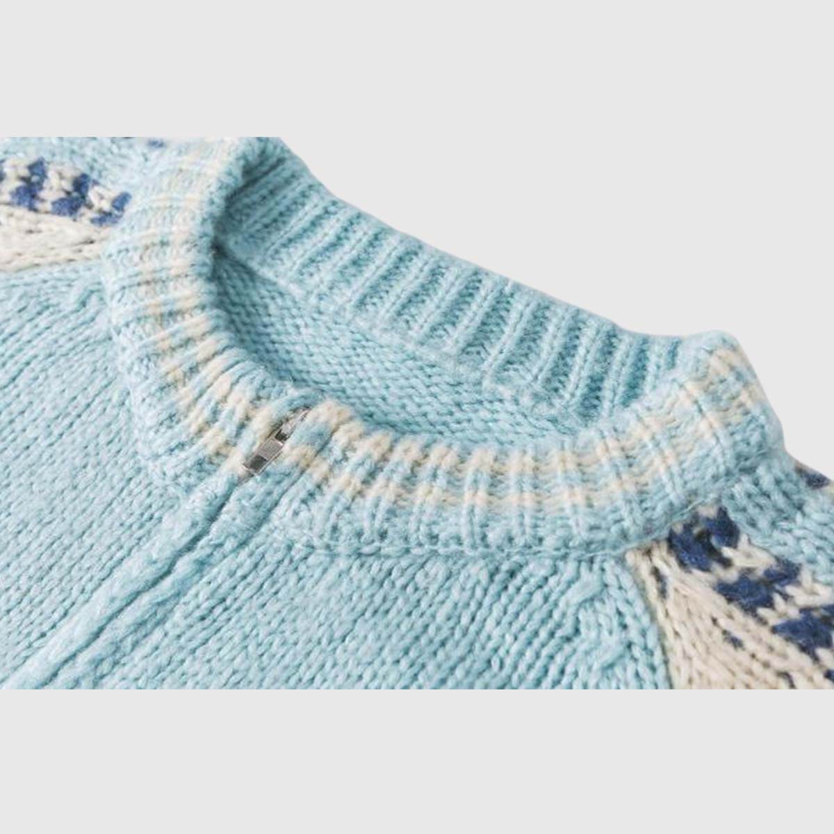 Cárdigan de punto universitario vintage