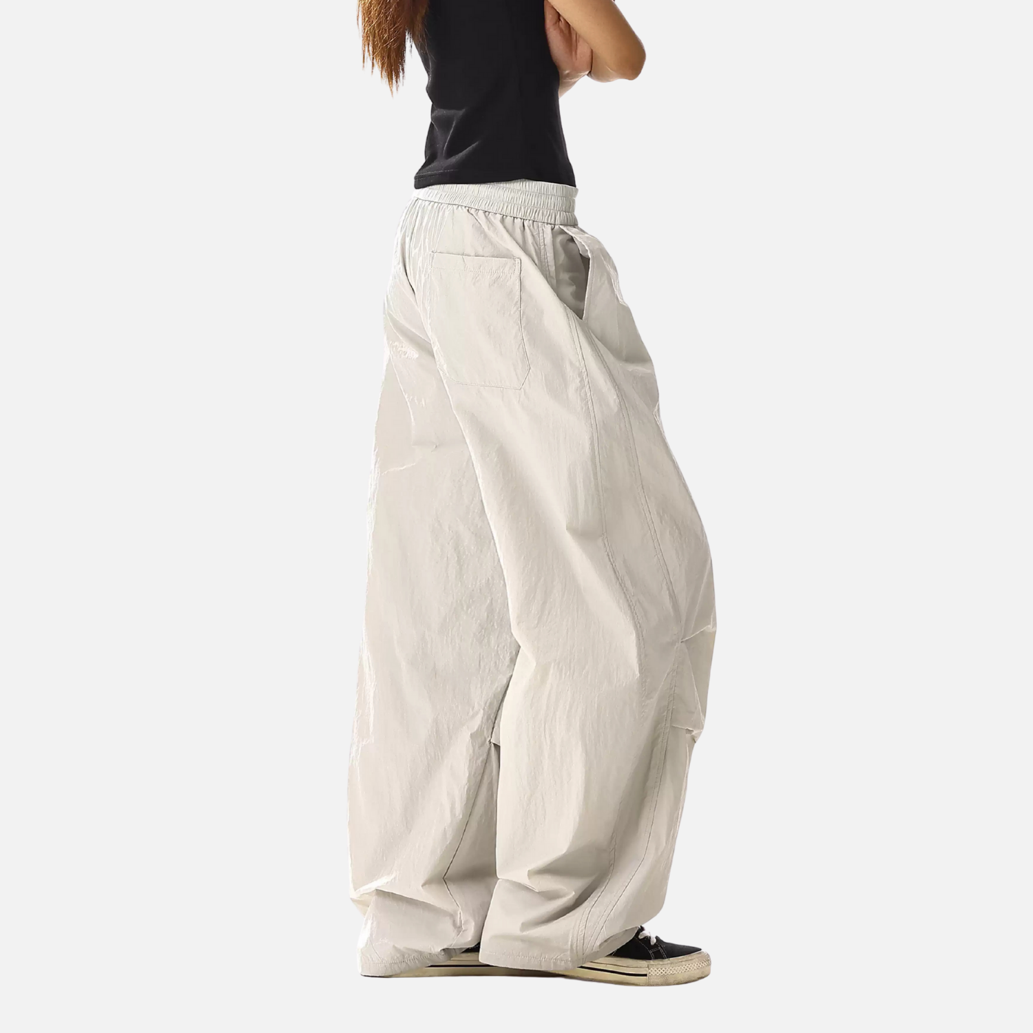Pleated Paratrooper Baggy Pants