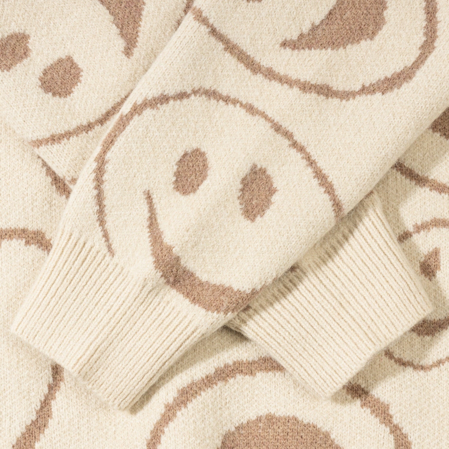 All-Over Smiley Jacquard Sweater