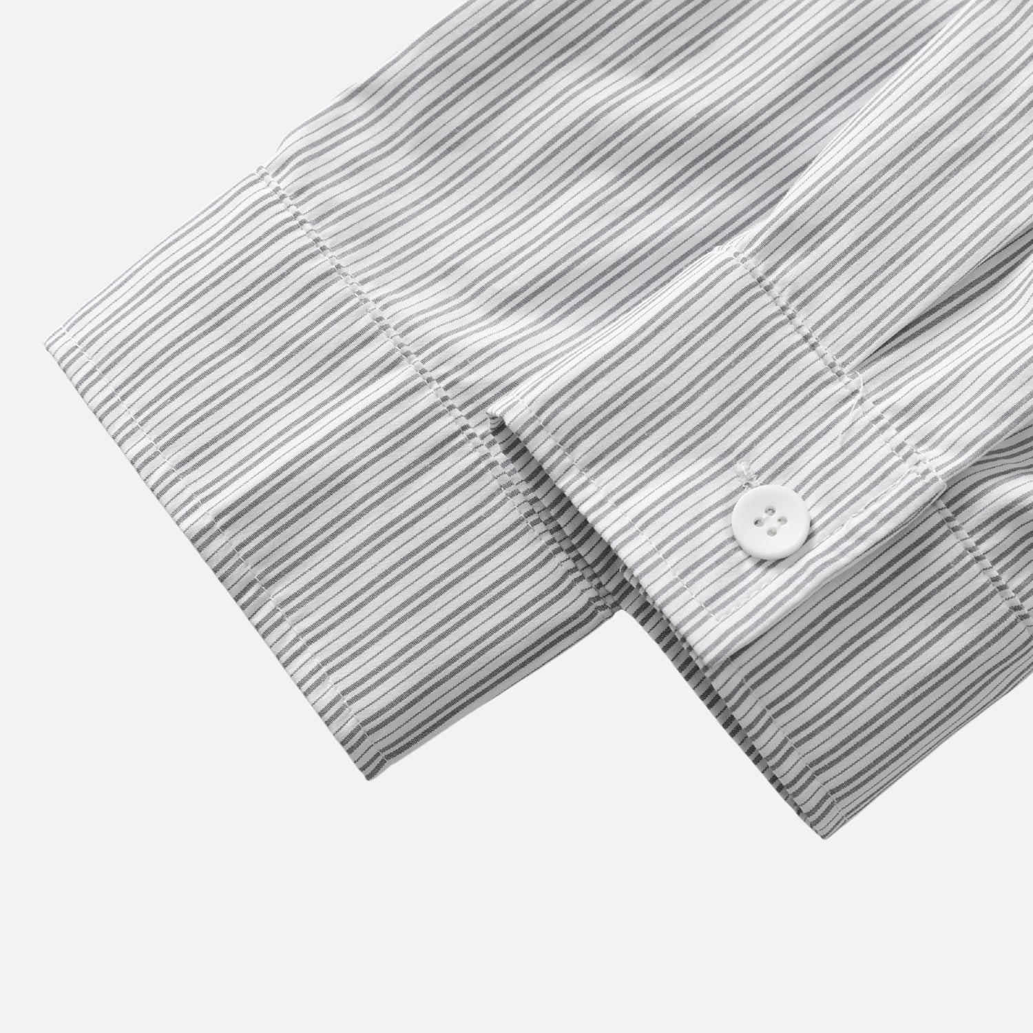 Deep V Faux-Layered Stripe Shirt