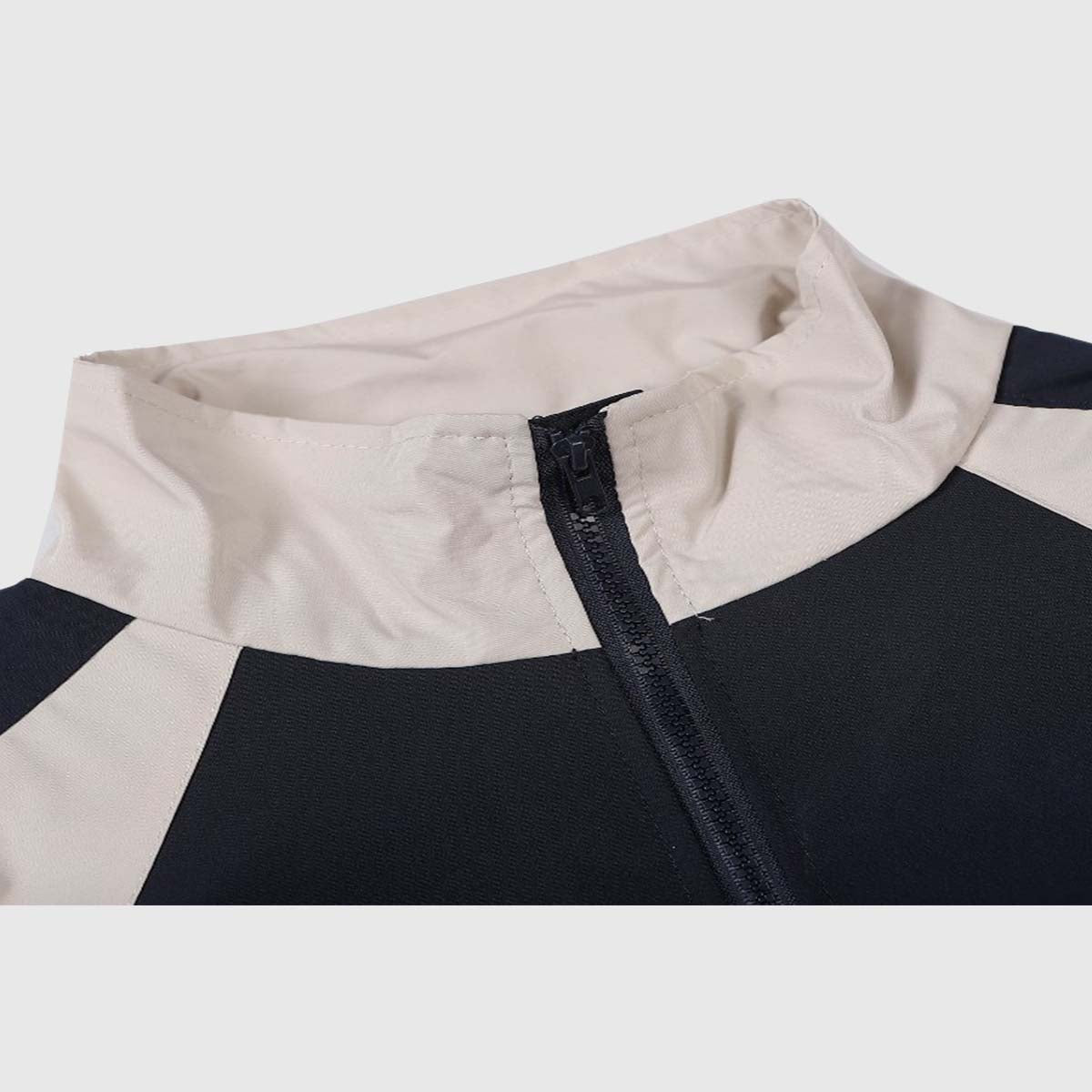 Colorblock Stand Collar Jacket