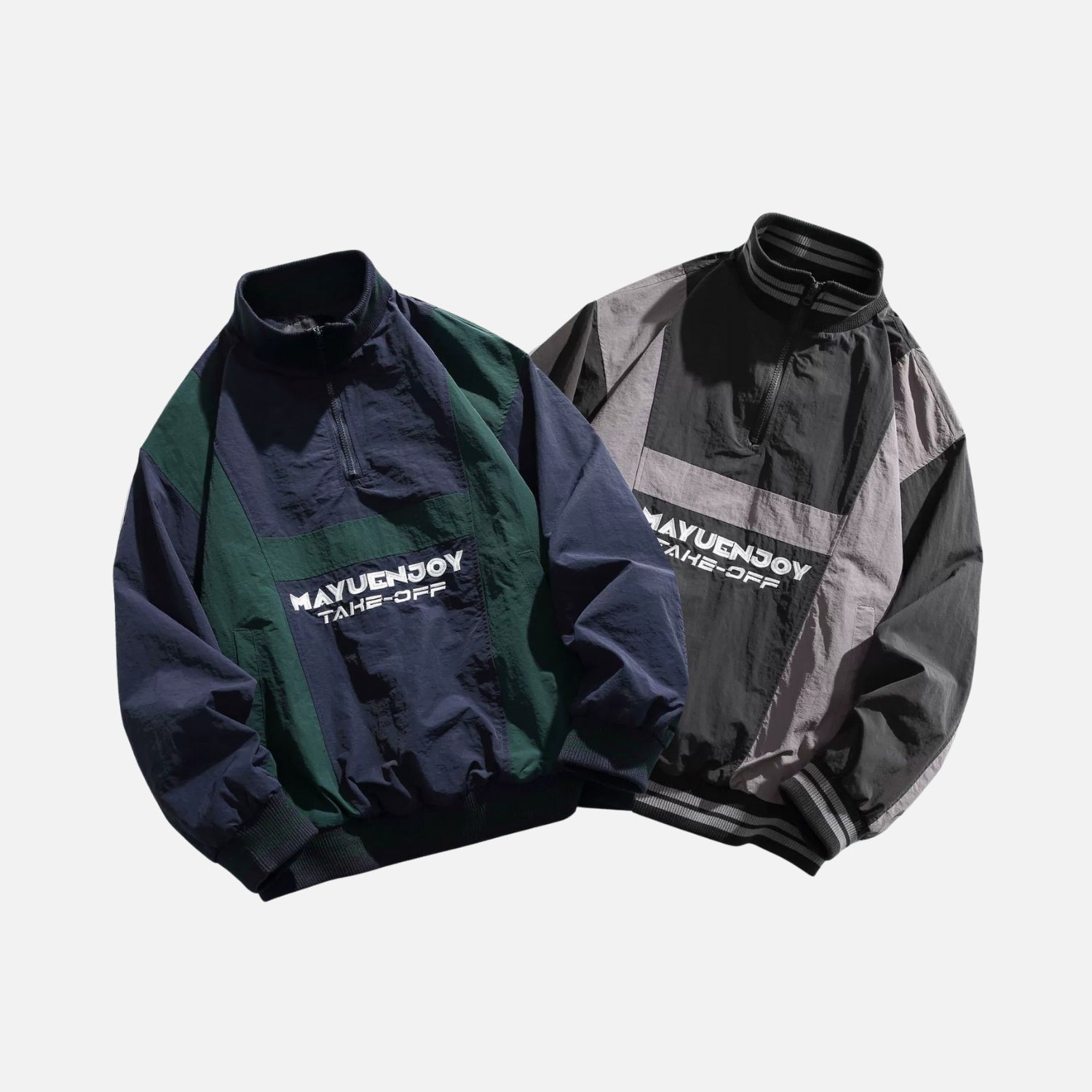 Vintage Colorblock Half-Zip Sweatshirt