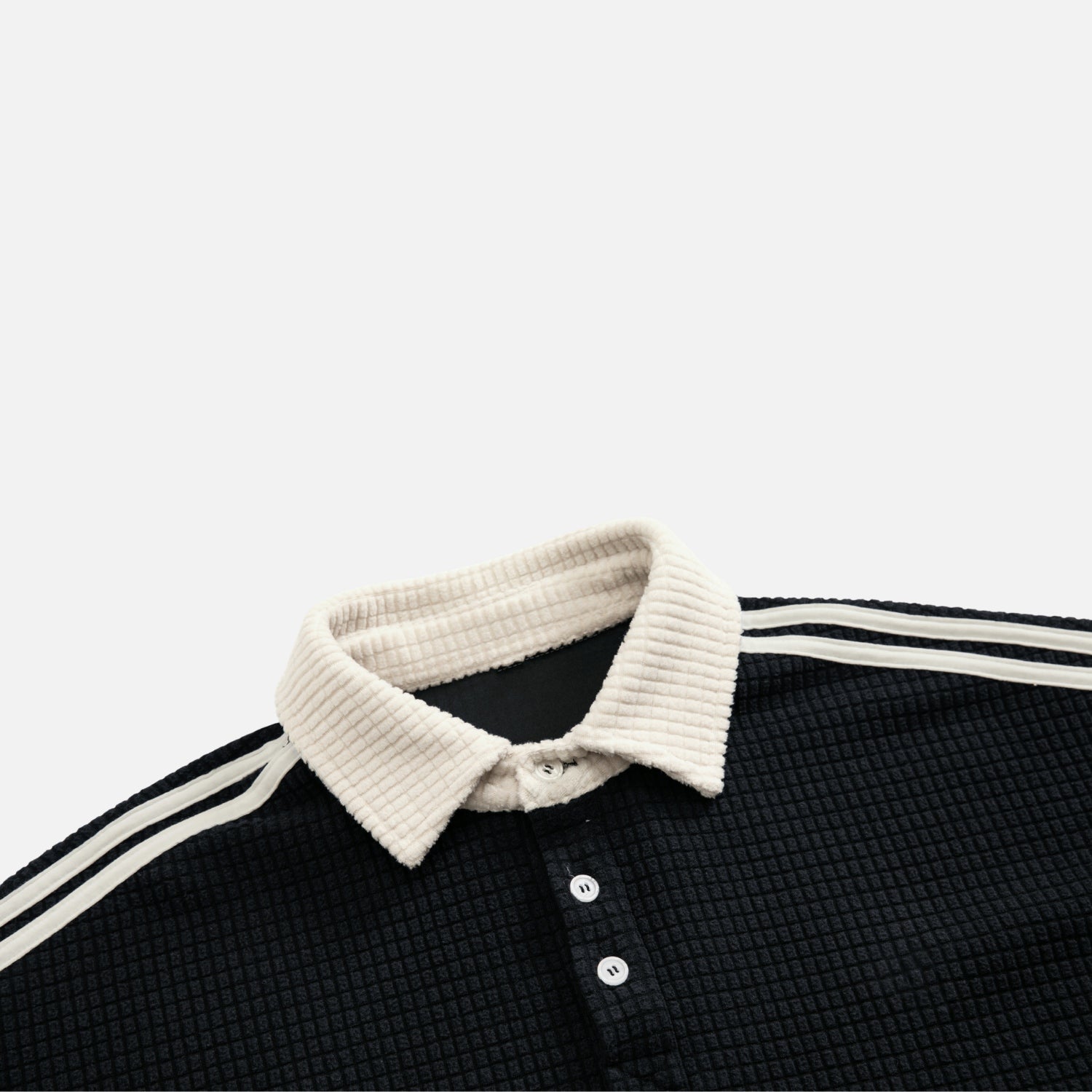 Heavyweight Textured Polo Sweatshirt