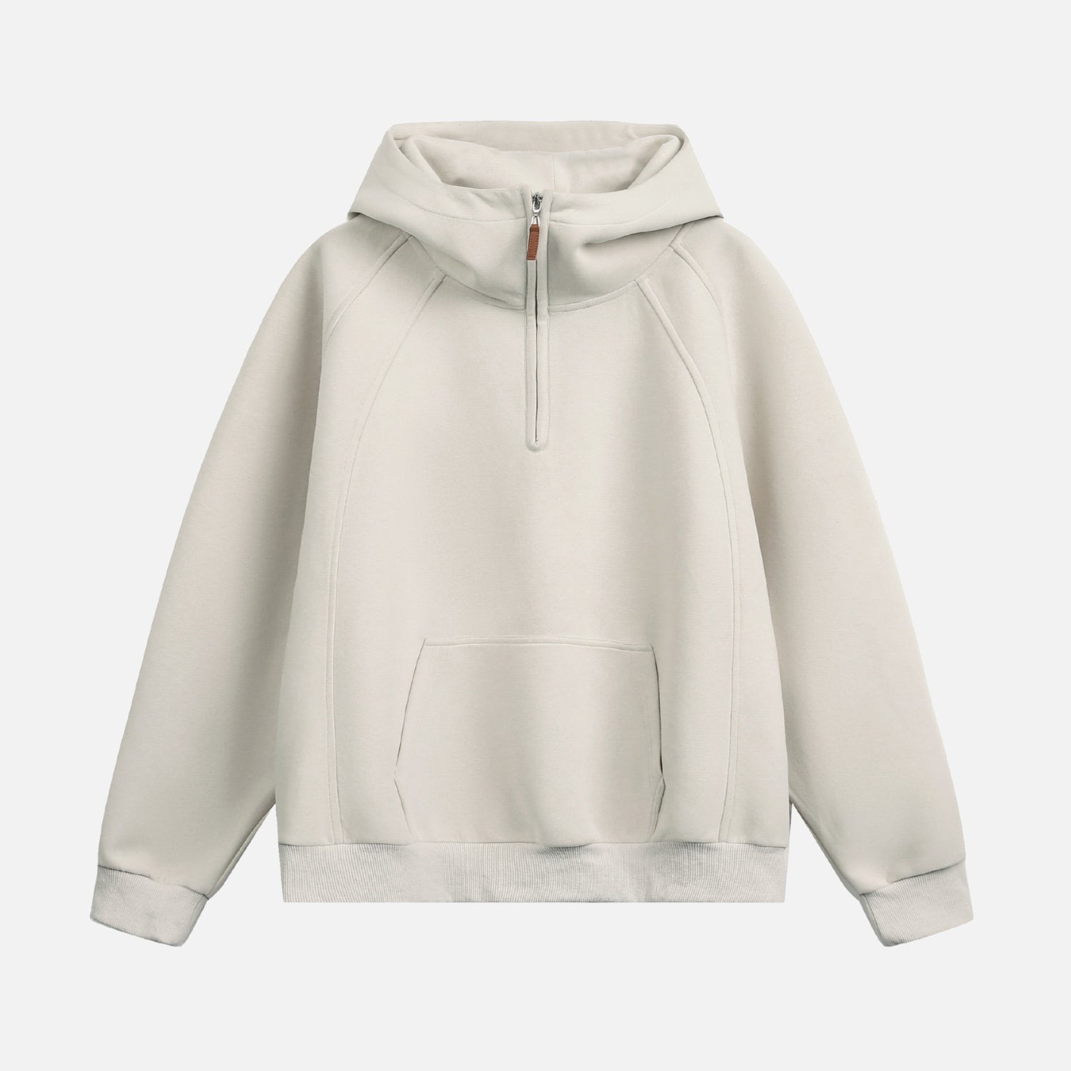 Structured Paneled Hooded Sweatshirt