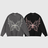 Butterfly Pattern Printed Pullover