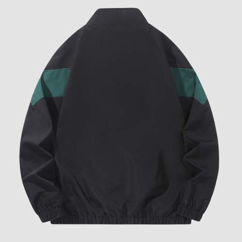 Colorblock Stand-Collar Jacket