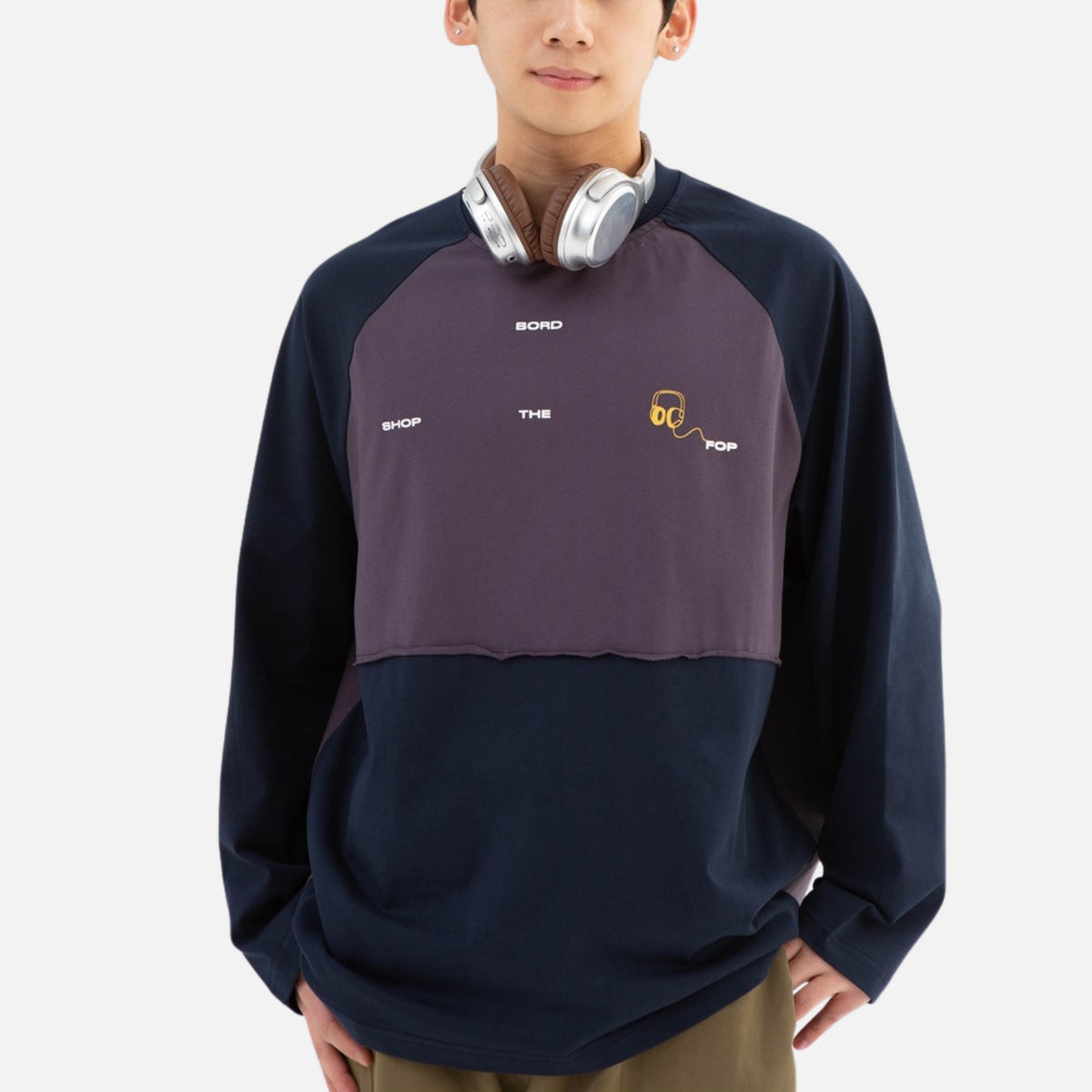 Japanese Colorblock Long Sleeve Tee