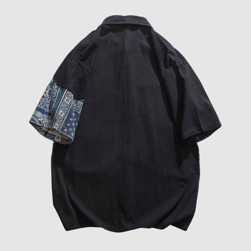 Ethnic Cotton Contrast Shirts