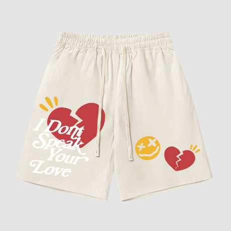 Beach Love Letter Print Shorts