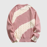 Colorblock Cable Sweater