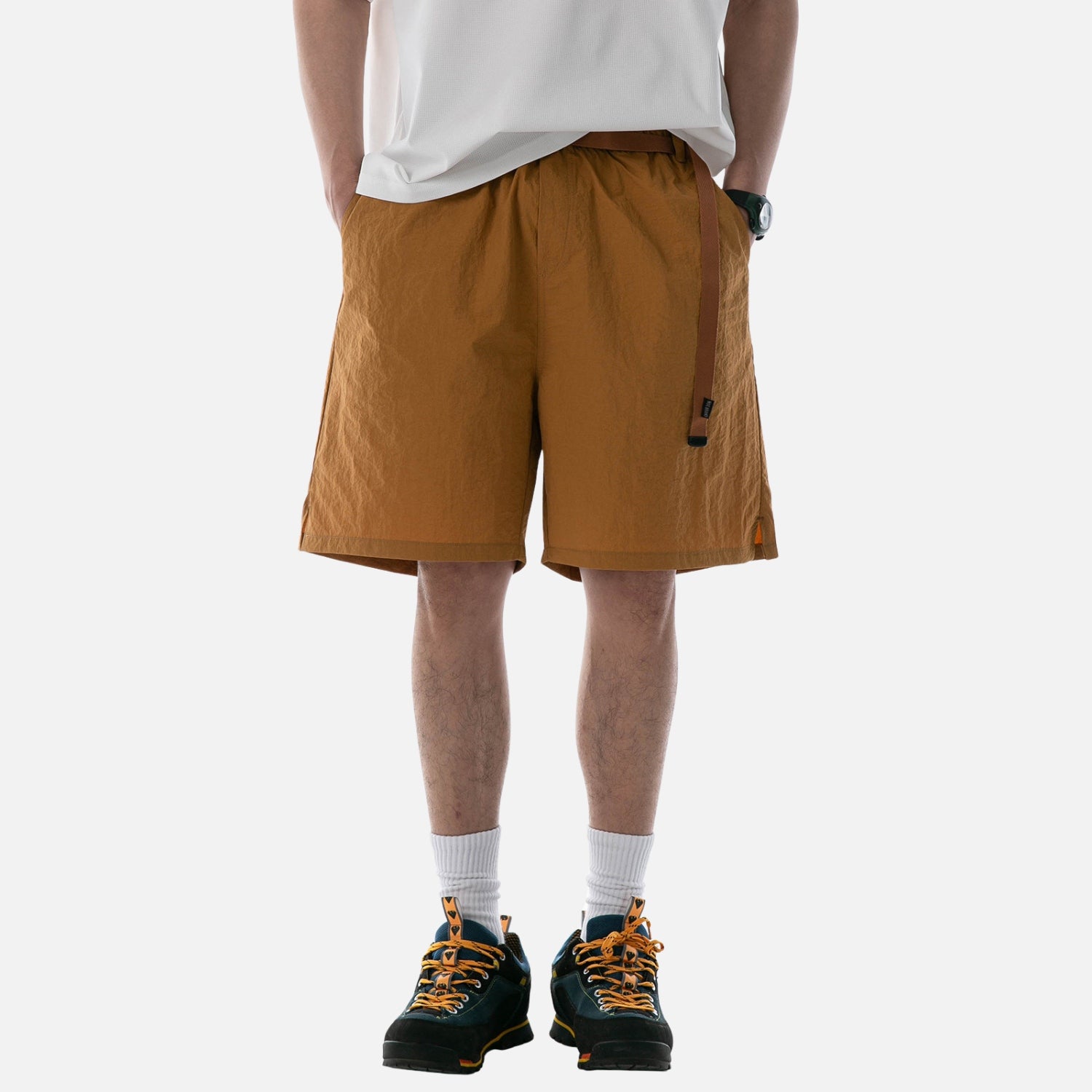 Colorblock Double-Waist Shorts