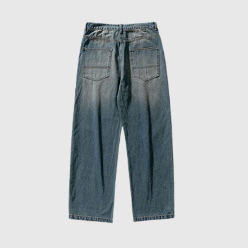 Vintage Washed Casual Denim Jeans