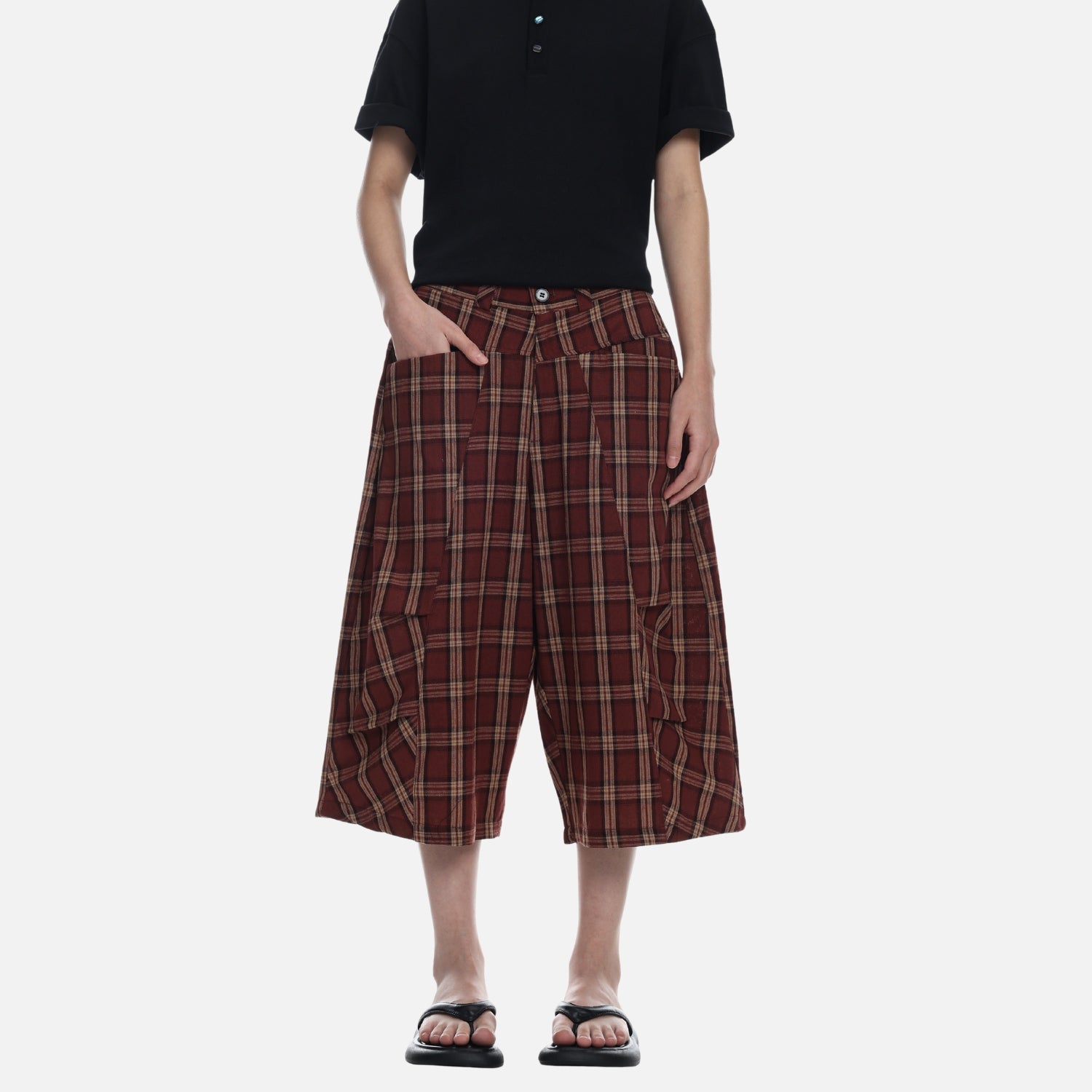 Zerlegte karierte Cargo-Shorts