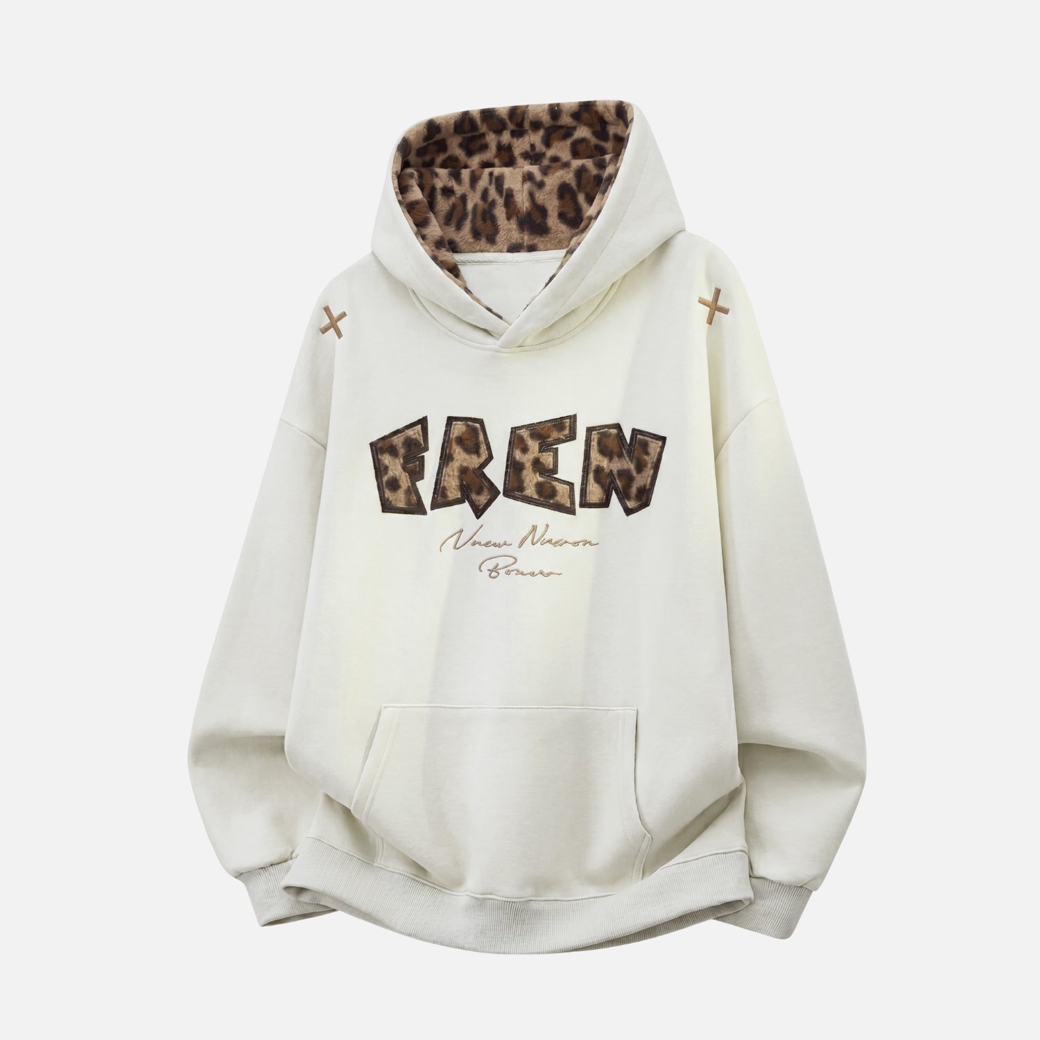 Heavyweight Leopard Patch Hoodie