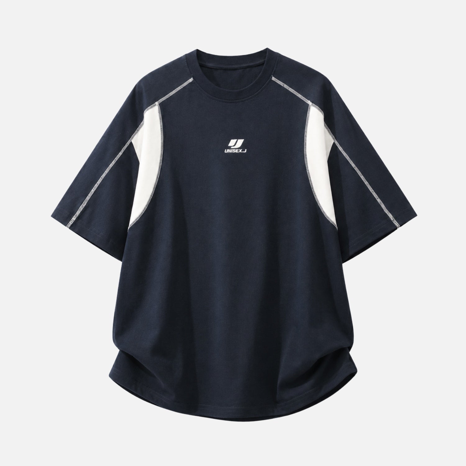 Colorblock Embroidered Cotton T-Shirt