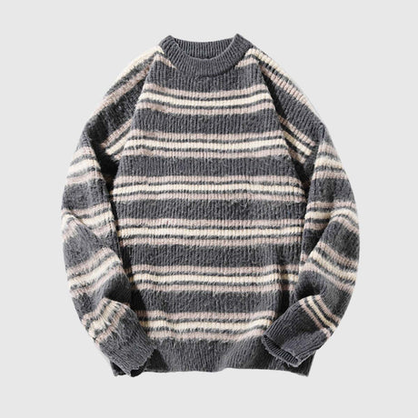 Japanese Retro Striped Knit Sweater